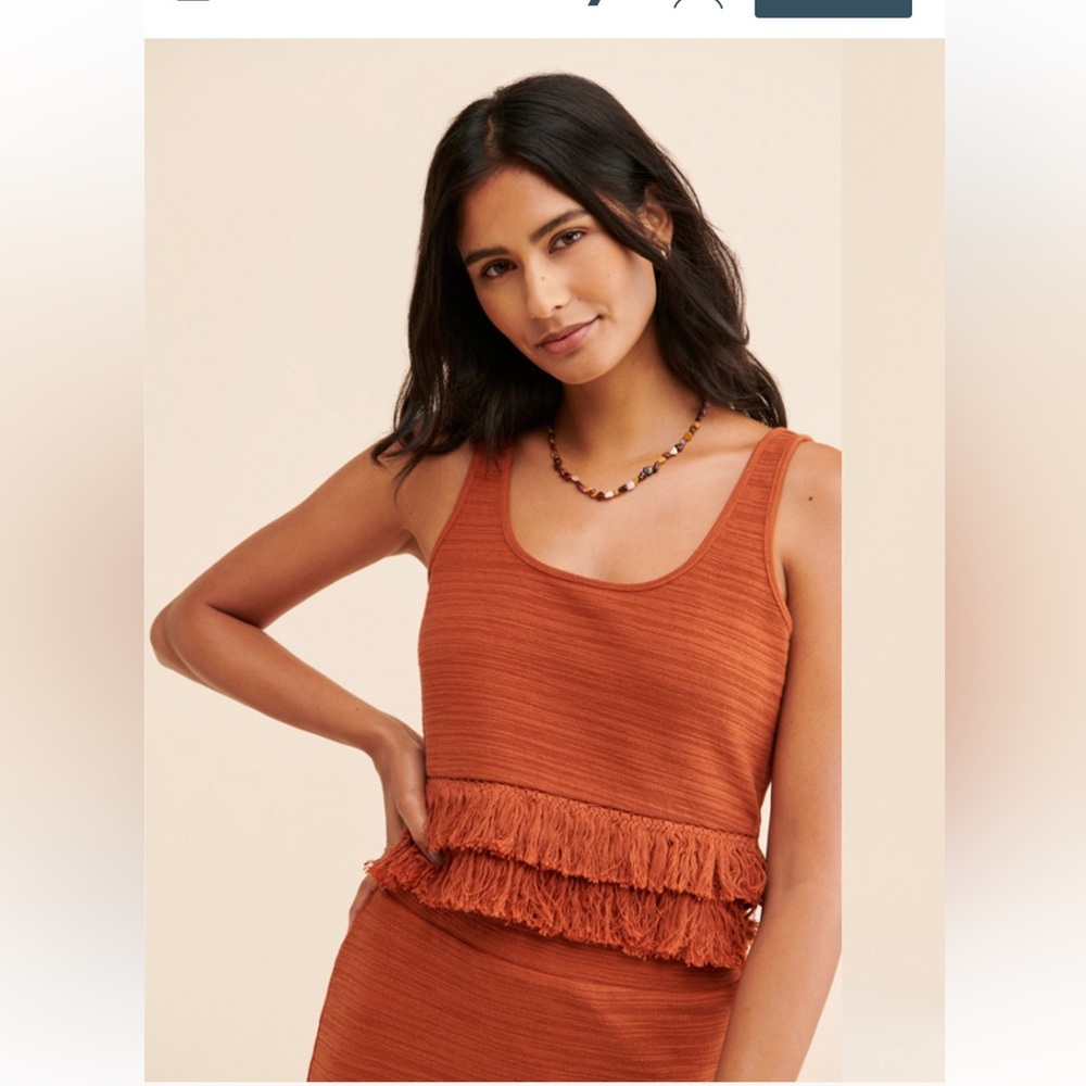 Saylor Staunton Fringe Sweater Tank